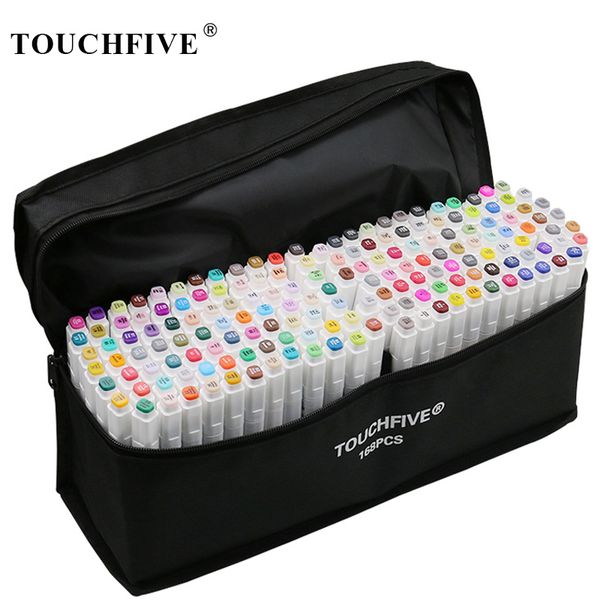 

touchfive 30/40/60/80/168 color art markers set dual headed artist sketch oily alcohol based markers for animation manga