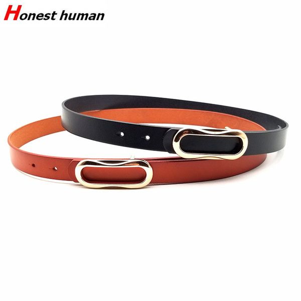 

brand women genuine leather belt gold round g buckle for jeans fashion straps decorative belts ceinture femme 2.5cm, Black;brown