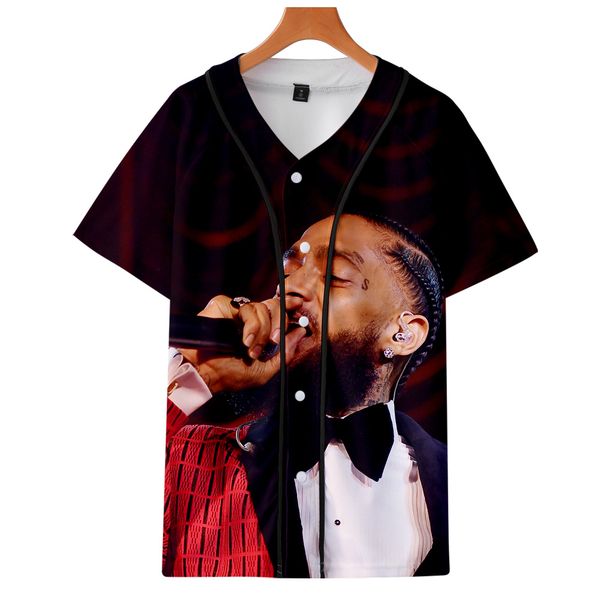 

nipsey hussle basic popular street sports cool 3d baseball shirt women/men clothes fashion casual hipster summer baseball tee, Black;brown