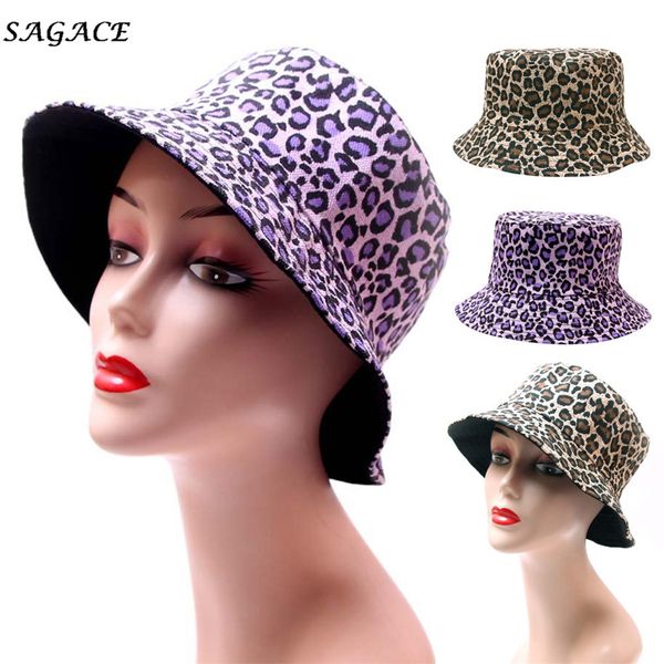 

sagace cap fisherman leopard print outdoor sun travel cap fashion casual pot bucket hat pot girls caps ladies