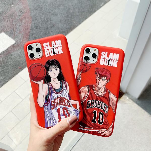 

new lovers cartoon slamdunk couple icon soft tpu case for iphone 11 pro max x xr 7 8 plus basketball silicone case for iphone xs max
