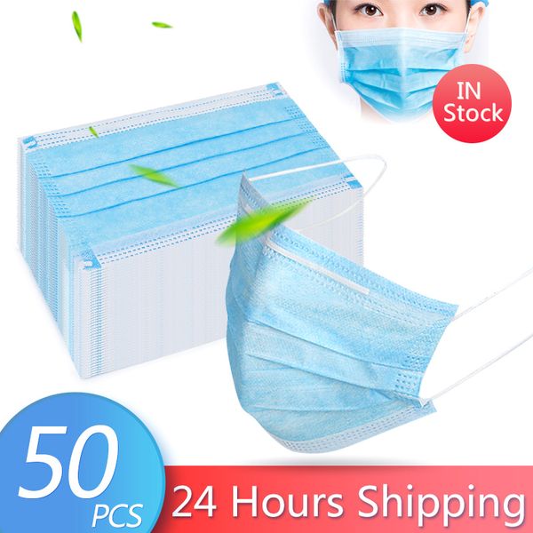 

disposable 100 pcs 3-ply dust face mask anti virus protection mouth masks