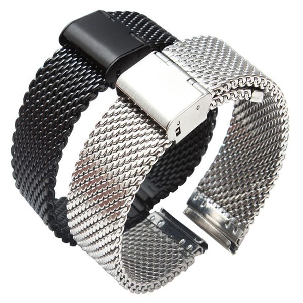 

2019 explosion ultra-thin mesh belt activity buckle convenient strap stainless steel watch steel solid steel belt metal bracelet, Bronze;slivery