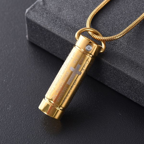 

h6666 золотая трубка кремация ювелирные изделия-человеческий пепел держатель похоронная урна шкатулка никогда не увядает материал из нержаве, Silver