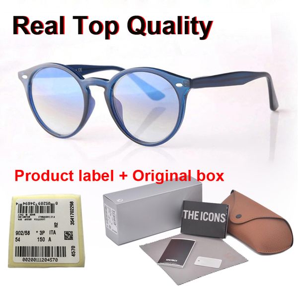 

round sunglasses men women brand designer plank frame metal hinge fashion retro sun glasses glass lens gafas de sol with cases and label, White;black