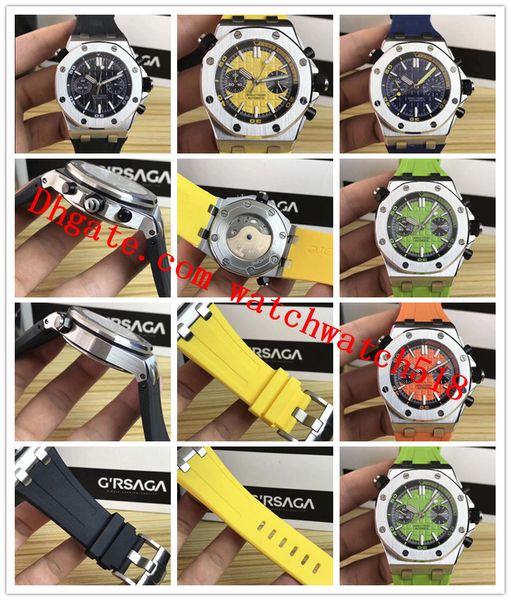 

luxury watch 26703st.00.a038ca.01 15710st original rubber strap 42mm asia quartz chronograph mens watch watches, Slivery;brown