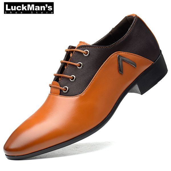 

brand men shoes oxfords british style men genuine leather dress shoes business formal flats plus size38-48, Black