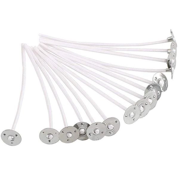 

150pcs natural candle wicks, 50pcs 8 inch 6 4 low smoke