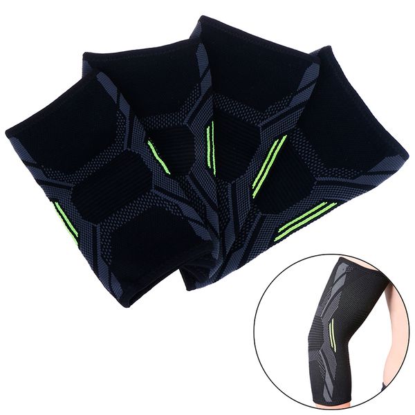 

1pcs absorb sweat sport basketball arm sleeve elbow brace elbow support reduce pain elastic gym sport protective pad, Black;gray