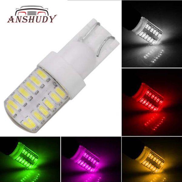 

anshudy t10 w5w 3014 24smd silicone led clearance license plate light high power wedge replacement reverse instrument panel lamp
