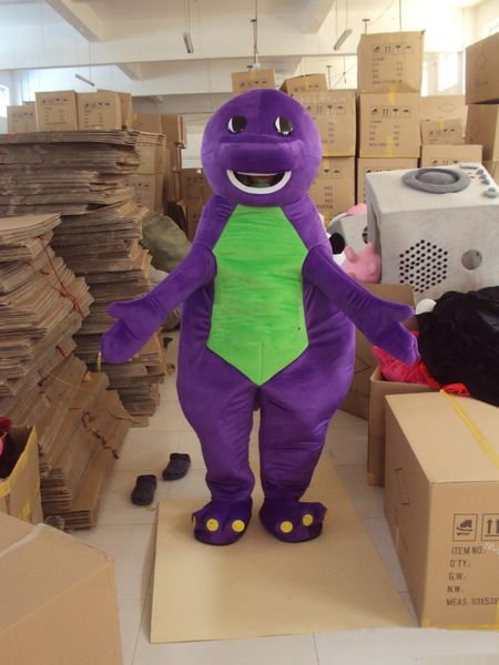 2019 mascotte dei vestiti del carattere adulto del costume della mascotte dei dinosauri viola di alta qualità come trasporto libero di modo