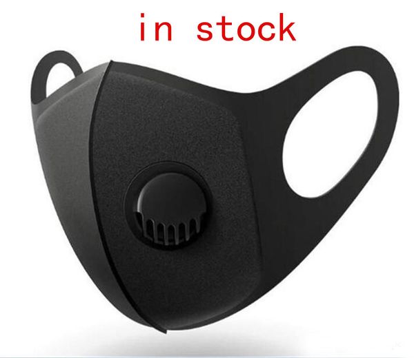 

sponge mask with valve washable reusable facemask high fashion face mask anti pollution anti dust individual package fast shipping filter