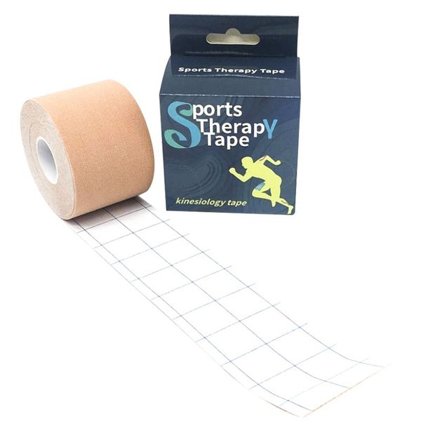 

estbandage fitness elastic care therapeutic tapes pain relief adhesive tape sport strain protection tapes, Black;gray