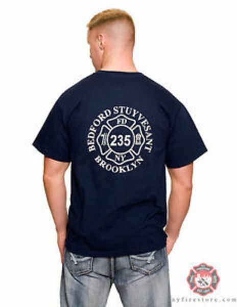 

new brand fashion luxury designer mens t shirts fdny engine 235 tee bed-stuy bk brooklyn (officially licensed) - nyc, White;black