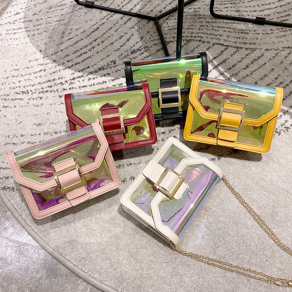 

drop shipping laser transparent bags crossbody bags for women fashion shoulder bag messenger pvc waterproof beach bag zoryer