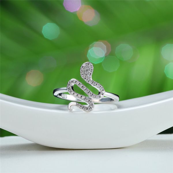 

unique style female small snake ring boho 925 silver bridal engagement ring vintage wedding jewelry rings for women, Slivery;golden