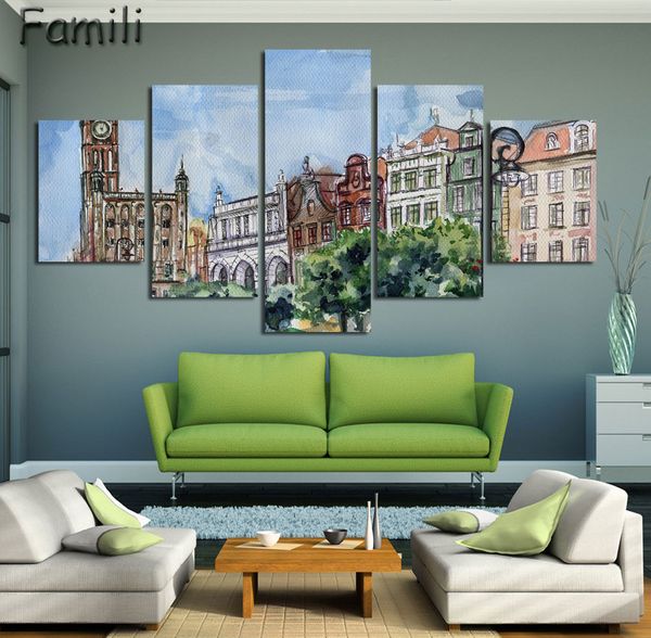 

5pcs/set animal canvas prints classical oil painting picture printed on canvas unframed modern abstract wall painting