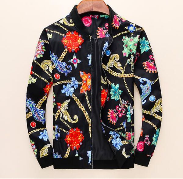 

brand men jacket coat medusa leisure trend locomotive coat windproof clothes large size fashion print jacket outdoor designer men sweater, Black;brown
