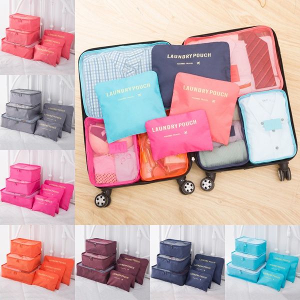 

travel makeup bag home luggage storage clothes storage organizer portable cosmetic bags bra underwear pouch storage bags 6 pcs/set
