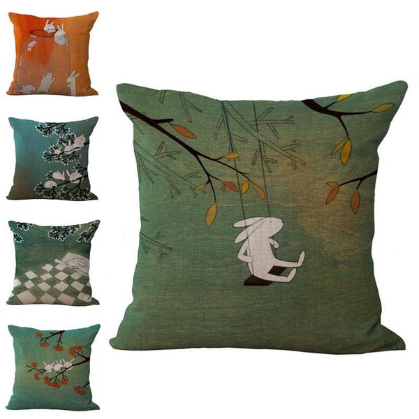 

подавленный маленький кролик наволочка подушка белье хлопок бросьте наволочки диван покрывала автомобилей декоративные подушки падение кораб