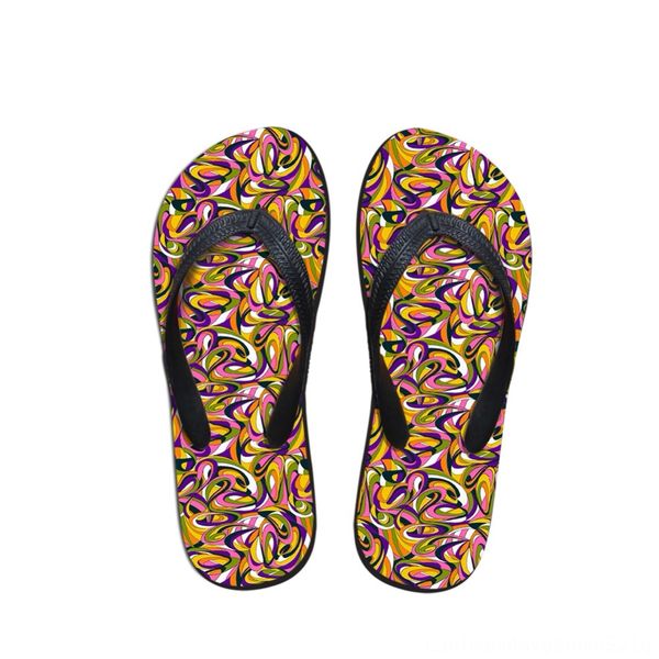 

noisydesigns lady flip flops slippers fashion flats shoes woman casual home women slippers slip-on rubber flip flops girls female, Black