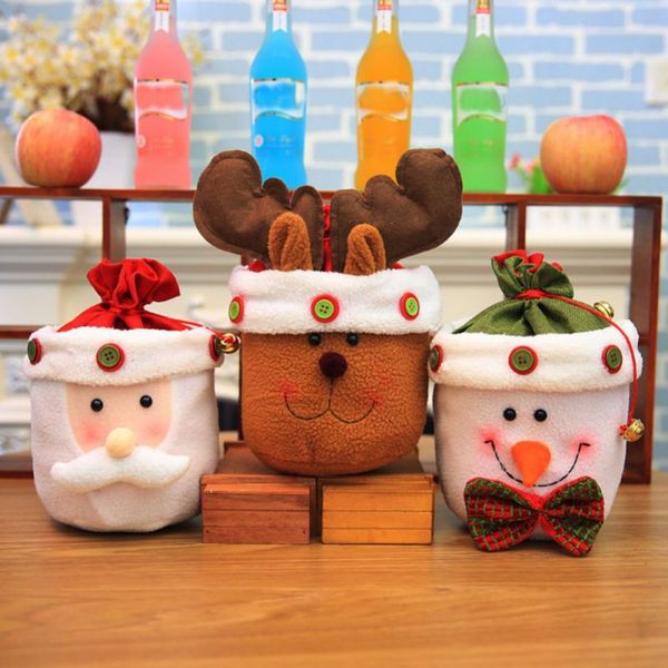 

new year christmas candy gifts bag christmas dolls decorations for home candy gift bag snowman containers