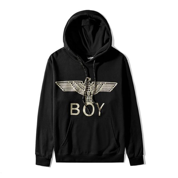 

boy london brand new fashion mens designer hoodies mens by sweatshirts men women couples pullover hoodie, Black