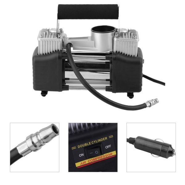 

2018 portable styling super flow car tire tyre inflator dc 12v metal vehicle auto electric pump air compressor drop shipping