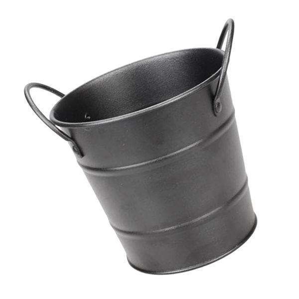

stainless steel fries basket chips bucket serving dishes snacks bucket black