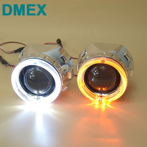 

dmex car styling 2 pcs hid projector lens mini hid bixenon h1 projector headlight lens suitable for h4 h7 car headlight house