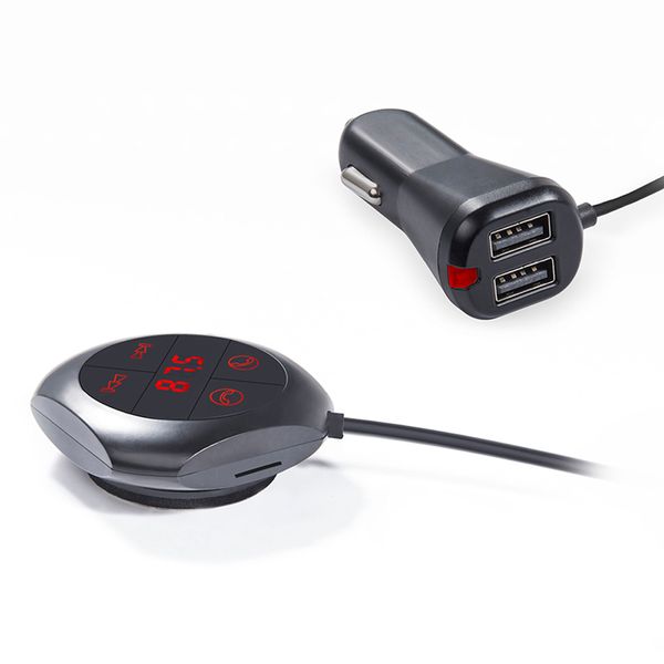 

fm transmitter hands-call car kit dual usb ports car charger wireless mp3 player fm modulator support tf card/u disk