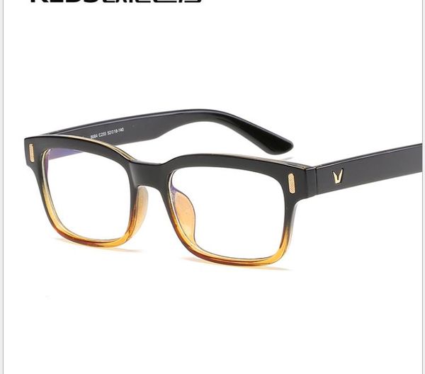 

new anti-blu-ray flat mirror fashion student glasses frame, White;black