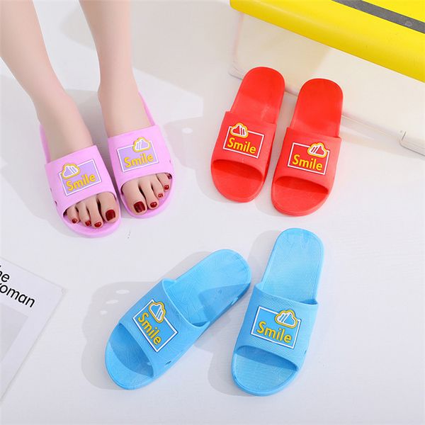 

korean style platform soft slippers indoor fashion letter sandals slippers, Black