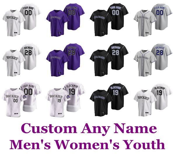 

2020 бейсбольные майки нолан аренадо джерси чарли блэкмон дэниел мерфи даль тревор стори йенси йонатан даза альмонте сшитые на заказ мужские, Blue;black