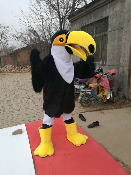 

real pictures rainbow-billed toucan mascot costume size ing, Red;yellow