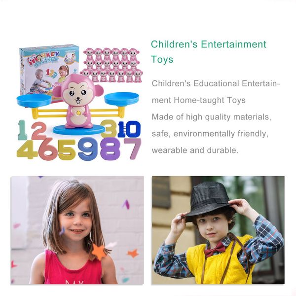 

monkey digital balance scale toy math match game board toy early learning balance game children addition subtraction math toys