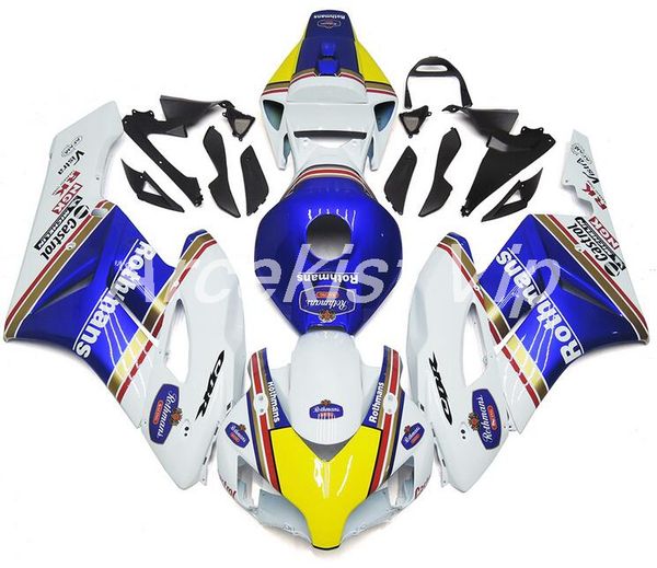 

4gifts new abs injection mold motorcycle fairings kits 100% fit for honda cbr1000rr 04 05 2004 2005 fairing bodywork set yellow blue white