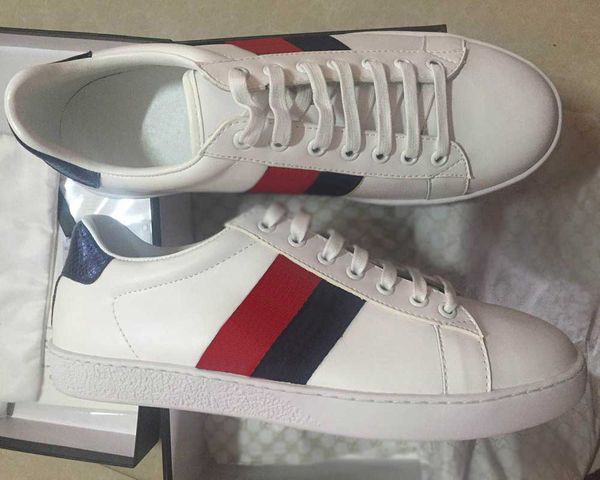 

bee new designer shoes white tiger snake dragon ace embroidered mens womens genuine leather designer sneakers casual shoe t01, Black