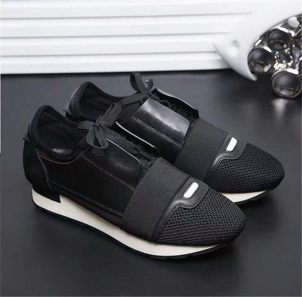 

designer shoes mens luxury shoes 2019 new brand fashion flats runners racer casual shoes womens, Black