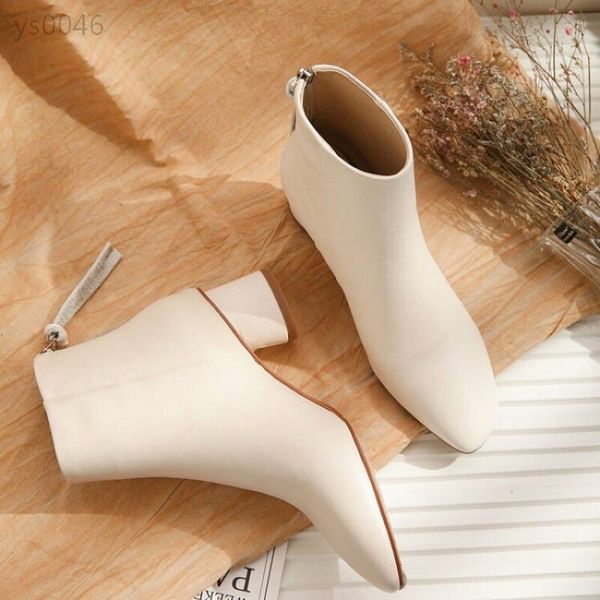 

fashionable zipper retro thick heel martin boots female autumn and winter new leather high-heeled black short tube women's boots