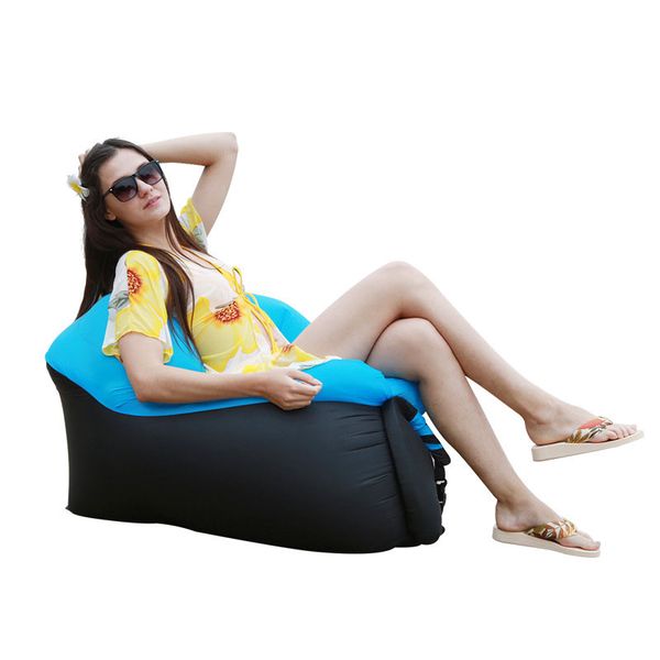 

camping furniture air beach chair seat cushion portable outdoor grass garden inflatable sleeping chair sofa lounge
