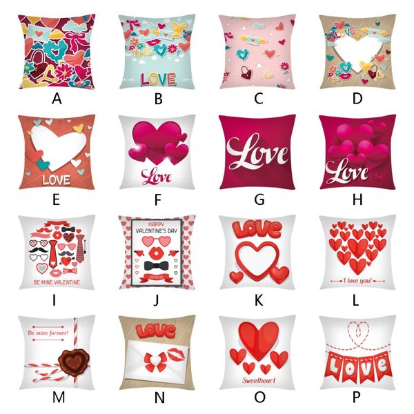 

creative cartoon sweet love decorative pillowcases 45*45 cushions cover for sofa polyester pillowcover cuscini decorativi