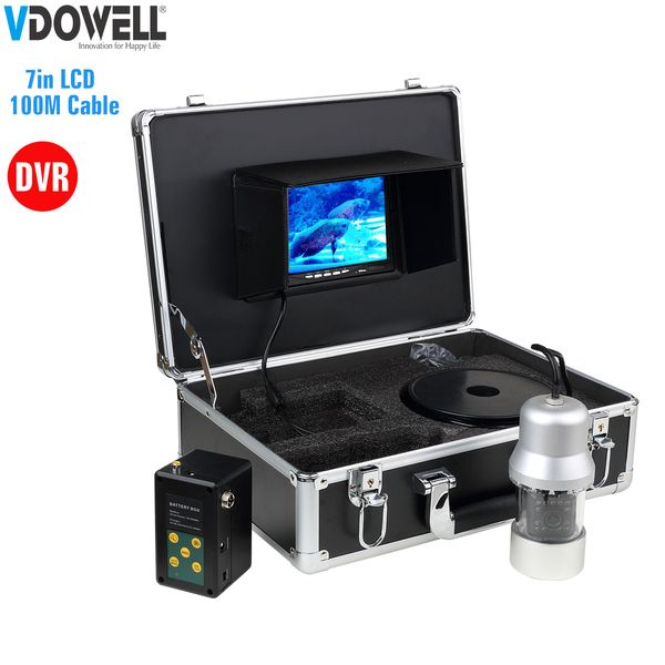 

100m cable 1000tvl upgrade profe ional rotatable metal ca e underwater video camera kit with dvr function fi hing equipment