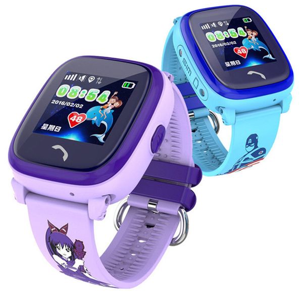 

children gps smart phone clock watch swimming baby watch water proof sos device tracker locator children safe anti-lost monitor, Slivery;brown