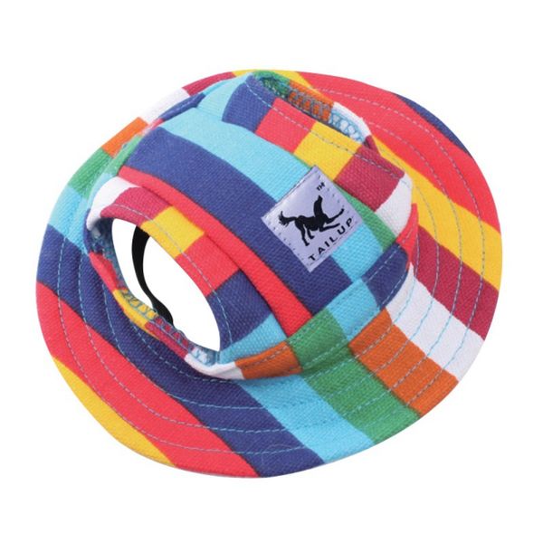 

pet dogs cats formal hat lady dogs stripes hat net cloth breathable sun hat supplies pet accessories