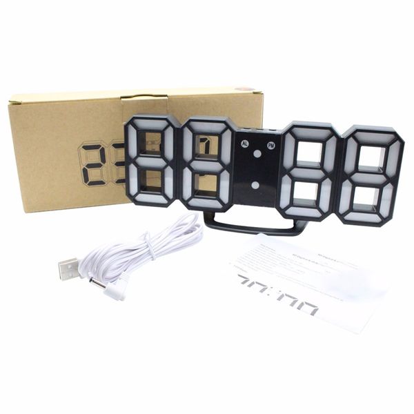 

modern 3d led digital clock table clock watches 24 or 12-hour display alarm snooze alarm for home room decal gift
