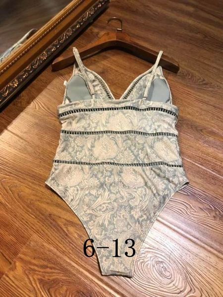 

2020 women light blue white flower one-piece swimsuit fashion swimsuit size s-xl available, Silver