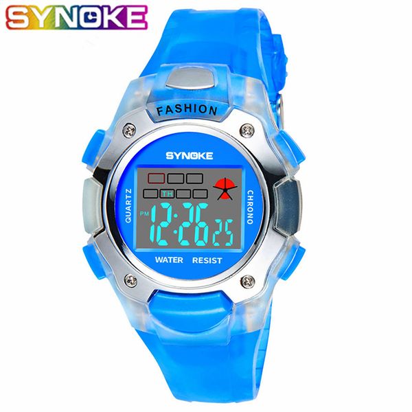 

synoke kids watches children sport clock digital wristwatch waterproof watch for boys girls gift electronic date hours, Blue
