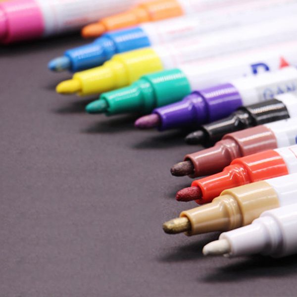 

car tire oily marker auto waterproof metal permanent pen tire tread paint markers graffiti pen stationery car coating paint care