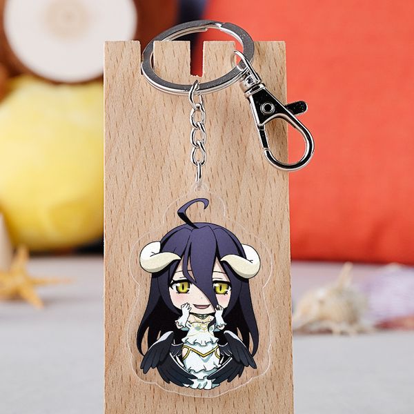 

2019 new arrival overlord japanese anime figure acrylic mobile phone charms keychain strap keyring, Silver